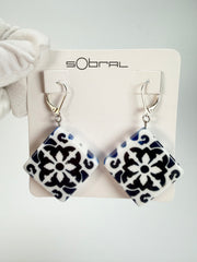 Sobral - Lisboa "Diamond Plate" Resin Earrings ( 005493 )