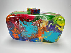 Sobral - Multi-Colour "Linda Purse" Pollock Resin Clutch Bag ( 005290 )