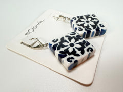 Sobral - Lisboa "Diamond Plate" Resin Earrings ( 005493 )