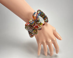 Sobral - Baru "Onda" Elasticated Resin Bracelet ( 005329 )