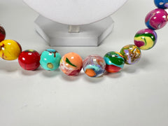 Sobral - Planets "Saturno" Pollock Resin Necklace ( 005451 )