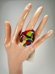 Sobral - Nuage "Poesia" Resin Ring ( 003597 ) - Size UK M / US 6