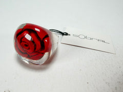 Sobral - Roses "Dukat Inteiro" Resin Ring ( 003852 ) - Size UK Q / US 8