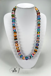 Sobral - Planets "Cosmic Marbles" Studio Creation Resin Necklace ( 000000 )