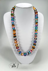Sobral - Planets "Cosmic Marbles" Studio Creation Resin Necklace ( 000000 )