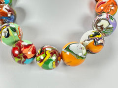 Sobral - Planets "Cluster" Studio Creation Pollock Resin Necklace ( 000000 )