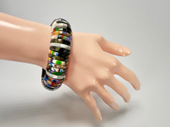 Sobral - Patchwork "Visionnaire" Elasticated Resin Bracelet ( 004759 )