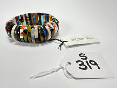 Sobral - Patchwork "Visionnaire" Elasticated Resin Bracelet ( 004759 )