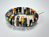 Sobral - Patchwork "Visionnaire" Elasticated Resin Bracelet ( 004759 )