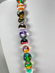 Sobral - Planets "Cosmic Marbles" Studio Creation Resin Necklace ( 000000 )