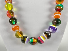 Sobral - Planets "Cosmic Marbles" Studio Creation Resin Necklace ( 000000 )