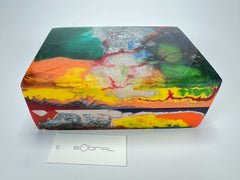 Sobral - Multi-Colour "Encapsulada" Pollock Resin Jewellery Box ( 000303 )