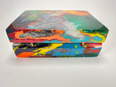 Sobral - Multi-Colour "Encapsulada" Pollock Resin Jewellery Box ( 000303 )