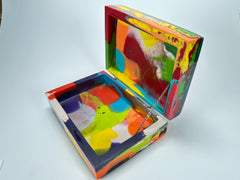 Sobral - Multi-Colour "Encapsulada" Pollock Resin Jewellery Box ( 000303 )
