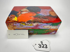 Sobral - Multi-Colour "Encapsulada" Pollock Resin Jewellery Box ( 000303 )