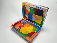 Sobral - Multi-Colour "Encapsulada" Pollock Resin Jewellery Box ( 000303 )
