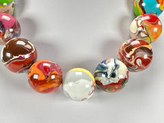 Sobral - Planets "Cluster" Studio Creation Pollock Resin Necklace ( 000000 )