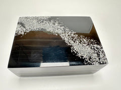 Sobral - Metalique Orlando "Encapsulada" Black & Silver Resin Jewellery Box ( 000303 )