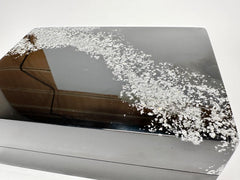 Sobral - Metalique Orlando "Encapsulada" Black & Silver Resin Jewellery Box ( 000303 )