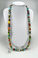 Sobral - Planets "Saturno" Pollock Resin Necklace ( 005451 )