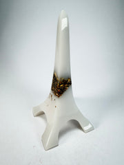 Sobral - Landmark "Eiffel Tower" Metalique Orlando White & Gold Large 18cm Statue Ornament ( 000000 )