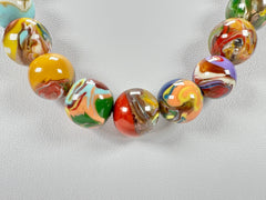 Sobral - Planets "Urano" Pollock Resin Necklace ( 005452 )