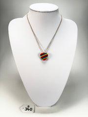Sobral - Pop Pride "Heart" Resin AG Sliver Necklace ( 005314 )