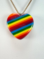 Sobral - Pop Pride "Heart" Resin AG Sliver Necklace ( 005314 )