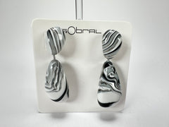 Sobral - Onda Gelo "Vague" Resin Earrings ( 005326 )