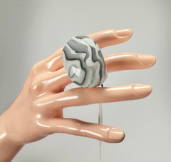 Sobral - Onda Gelo "Mares" Resin Ring ( 005417 ) - Size UK 0 / US 7