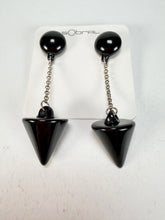 Sobral - Mix 2023 "MD KL" Black Cones Resin Earrings ( 005370 )
