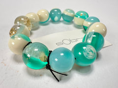 Sobral - Planets "Orbitalis" Neptune Elasticated Resin Bracelet ( 005454 )
