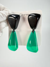 Sobral - Mix 2023 "Cusco" Black & Green Cristal Resin Earrings ( 005410 )
