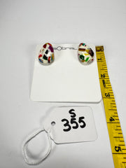 Sobral - Caillou Marfim "Nida" Resin Earrings ( 005306 )