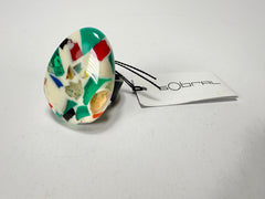 Sobral - Caillou Marfim "Poesia" Resin Ring ( 003597 ) - Size UK M / US 6.5
