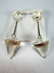 Sobral - Mix 2023 "MD KL" Crystal Cones Resin Earrings ( 005370 )