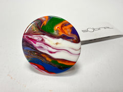 Sobral - Multi-Colour "Retalhos Efeitos" Resin Ring ( 004934 ) - Size UK N / US 7