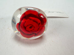 Sobral - Roses "Dukat Inteiro" Resin Ring ( 003852 ) - Size UK P / US 7.5