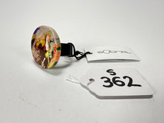 Sobral - Multi-Colour "Retalhos Efeitos" Resin Ring ( 004934 ) - Size UK U / US 10