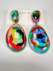 Sobral - Multi-Colour "Gabriele" Resin Earrings ( 003609 )