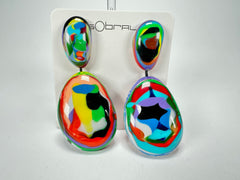 Sobral - Multi-Colour "Gabriele" Resin Earrings ( 003609 )