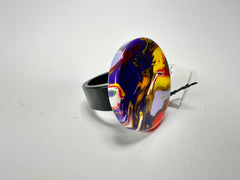 Sobral - Multi-Colour "Retalhos Efeitos" Resin Ring ( 004934 ) - Size UK U / US 10