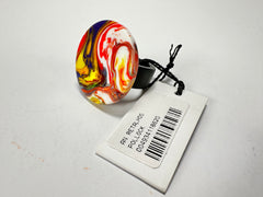 Sobral - Multi-Colour "Retalhos Efeitos" Resin Ring ( 004934 ) - Size UK T / US 9.5