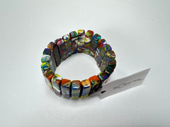 Sobral - Multi-Colour "Stoc" Pollock Elasticated Resin Bracelet ( 004352 )