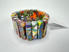 Sobral - Multi-Colour "Stoc" Pollock Elasticated Resin Bracelet ( 004352 )
