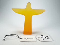 Sobral - Landmark "Cristo" Orange Frost Small 11cm Statue Ornament ( 000600 )