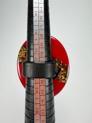 Sobral - Metalique "Munique" Orlando Red Resin Ring ( 005145 ) - Size UK Q / US 8