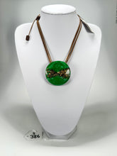 Sobral - Metalique Orlando "Angelina" Green Resin Necklace ( 004438 )