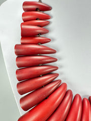 Sobral - "Tusk" Studio Creation Red Mix Resin Necklace ( 000000 )