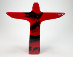 Sobral - Landmark "Cristo" Red & Black Marble Medium 14cm Statue Ornament ( 000000 )